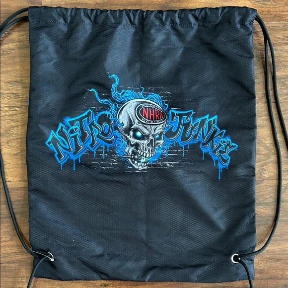 Nitro Junkies Black Drawstring Backpack - Picture 2 of 4